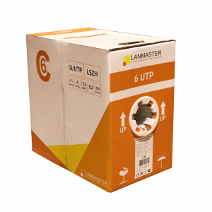 Кабель LANMASTER патч-кордовый UTP, 4x2, кат 6, 550Mhz, LSZH, 305 м